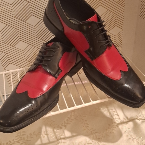 Stylish Bolano Black and Red Men\'s Derby Shoes main image 7